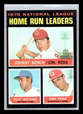 1971 Topps #66 70 HR Leaders (TONY PEREZ) Billy Williams Low Grade