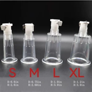 Vagina Clitoral Labia Nipple Breast Vacuum Pump Suction Cups Replacement Parts - Picture 1 of 19