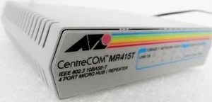 ALLIED TELESYN CENTRECOM MR415T IEEE 802.3 10BASE-T 4 PORT MICRO HUB / REPEATER - Picture 1 of 9