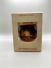 Vintage Holiday Glass Hallmark " Christmas At Home " Ornament Dated 1980