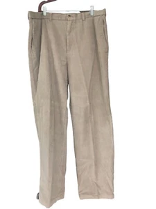 Haggar Men’s Brown Corduroy Pants Mens Zip Fly Size 38X32” - Picture 1 of 10