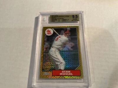 2022 Topps '87 Topps Silver Pack Chrome Stan Musial BGS 9.5 POP - Image 1 of 2