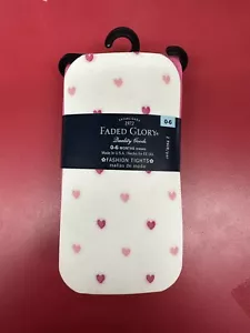 NUEVO 2 Pares de Calzas Descoloridas Gloria Moda 0-6 Meses Corazones y Diseño Rosa San Valentín - Imagen 1 de 9