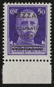 1943 Occupazione Francese FEZZAN - 50 c. Imperiale soprastampato MNH** - Foto 1 di 2