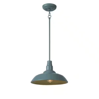 Home Decorators HDP99215 TEAL 14" Teal Outdoor Mini Pendant - Image 1 of 4