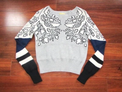 PRINCESS VERA WANG ~ Size M ~ Partridge In A Pear Tree Bird Pullover Sweater a45 - Image 1 of 4