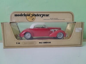 Y18 Matchbox Models of Yesteryear 1937 Cord 812 Red 1:35th Scale - Picture 1 of 8