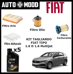 KIT TAGLIANDO FIAT TIPO 1.6  Multijet 120CV 4 FILTRI + OLIO SELENIA FORWARD 0W30 - Foto 1 di 1