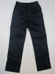 LANDS END Navy School Uniform Elastic Waist Pull-On Chino Pants Girls 7 NEW - Picture 1 of 7