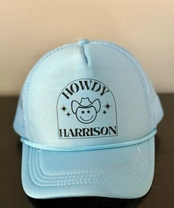 Neu Howdy Harrison Mütze, hellblau, verstellbarer Druckknopflasche, leichter Netzrücken - Bild 1 von 5