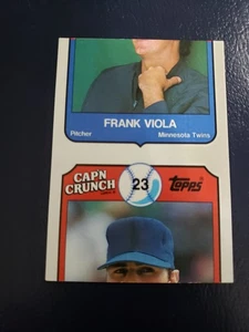 Frank Viola Kirk Gibson Dodgers 1989 Topps Cap'N Crunch Miscut RARE Oddball - Picture 1 of 2