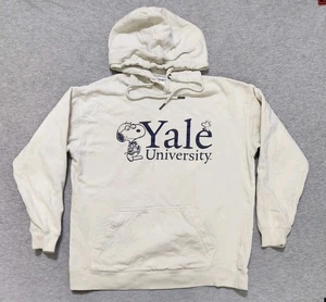 Sudadera con Capucha de la Universidad de Yale Adulto Pequeña Marfil Snoopy Peanuts Sudadera Universitaria  - Imagen 1 de 8