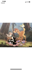 Vintage framed Bambi Lithograph print from Disney store commemorative art 1997 - Picture 1 of 8