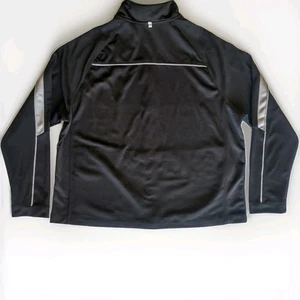 Layer 8 Qwick-Dry Black Gray Track Jacket Microfiber Knit Men SZ XL 46-48 EUC - Picture 1 of 11