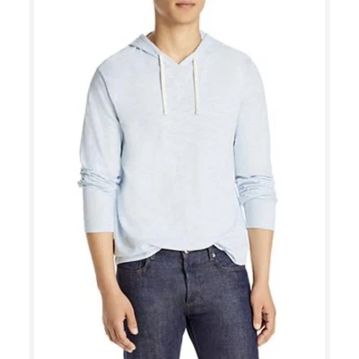 VINCE Men’s Cotton Hoodie in Shirting Blue-Size XL - Image 1 of 4