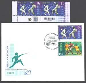 Moldawien 2025 Sport, Fechten, 2 v. + FDC, MNH - Bild 1 von 1