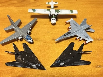 Military Micro Machines Lot Aircraft F18 PBY F1117 S3 Vintage Toys Rare - Image 1 of 4