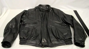 Giacca di pelle nera vintage Harley Davidson taglia 40 ammorbidita rimovibile (EZS003713) - Foto 1 di 12