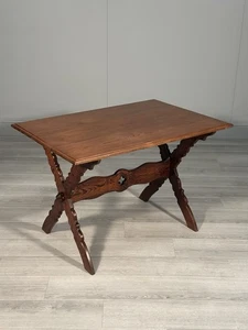 Ecclesiastical Pitch Pine Writing Table c.1910 - Picture 1 of 13