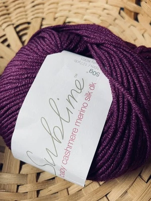 Sublime Baby Cashmere Merino Silk Dk Yarn- 1 Ball- Bright Purple - Image 1 of 4