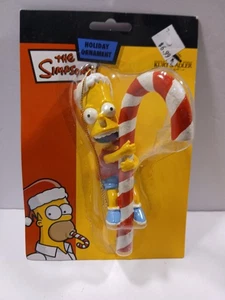 Kurt S Adler The Simpsons BART w/ Candycane Christmas Ornament Figure - Picture 1 of 2