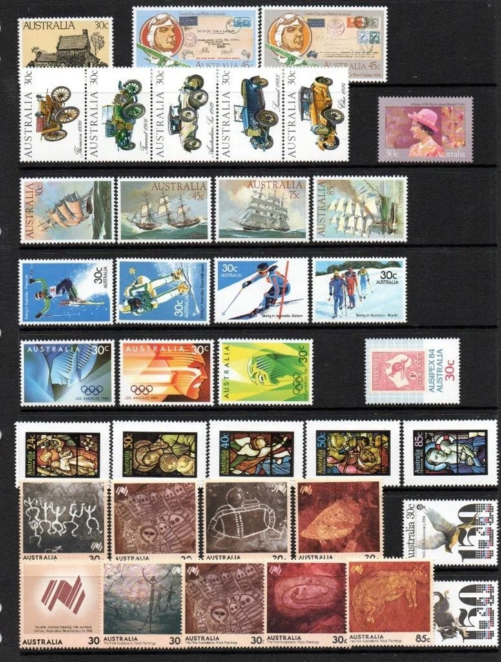 AUSTRALIA MNH 1984 COMPLETE YEAR SETS (EX MARINE LIFE) — 第 1/1 张图片