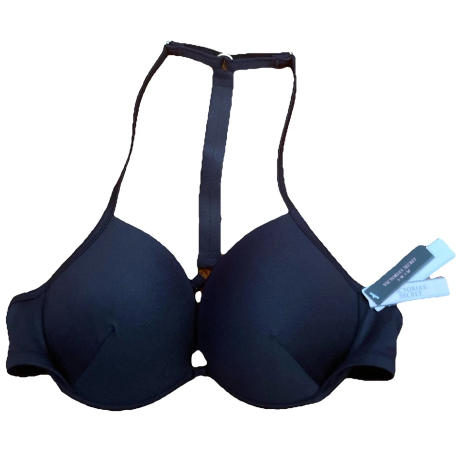 Top Victoria’s Secret Natación Negro Sólido Espalda Lentejuelas Deslumbrantes Talla 36C-NUEVO CON ETIQUETAS Foto 1 de 4