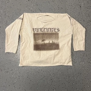 KANYE WEST VULTURES Authentic White Cream T-Shirt MERCH Long Sleeve Size 1 - Picture 1 of 3