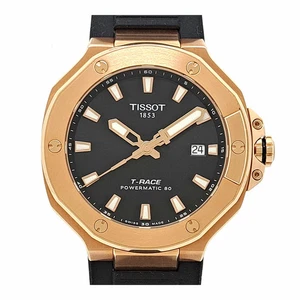 TISSOT WATCH T-RACE POWERMATIC 80 T141.807.37.051.00 AUTOMATIC GOLD-PLATED MEN'S - Picture 1 of 7