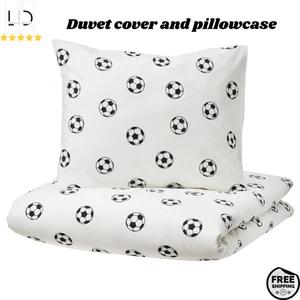 Funda nórdica y funda de almohada IKEA SPORTSLIG tema fútbol 150x200 50x80 algodón niños - Imagen 1 de 3