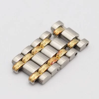 Gucci Genuine 5 Link 9000L Ladies Watch Band Bracelet Parts Silver/Gold 12mm - Image 1 of 3