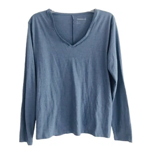 Reebok Pullover Long Sleeves Top Womens Size L Large Blue Tied Back Cut Out - Picture 1 of 9