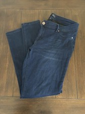 1822 Denim Jeans Women 14/32 Skinny Ankle Mid Rise Dark Wash Stretch Fade EUC