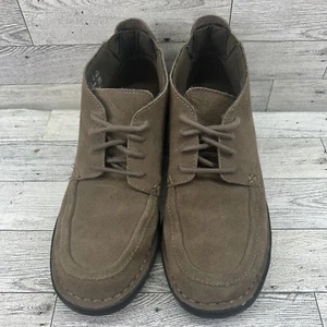 Clarks Bendables Nikki Class Brown Leather Lace Up Ankle Chukka Booties Size 6 - Picture 1 of 10