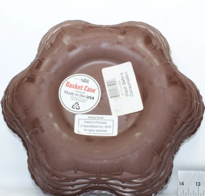 VTG Decrastone Plastic Basket Ease Snack Serving Dish Tray Brown Weave - Image 1 of 4