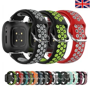 For Fitbit Versa 4/3 Sense/ Sense2 Watch Silicone Sports Breathable Strap Band - Picture 1 of 43