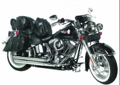 Kawasaki Motorcycle *New* 9 Pcs Genuine Leather Bike Saddlebags Barrel Bag Set  Foto 1 de 4