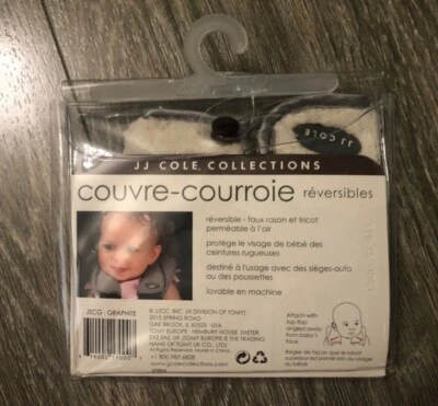 NEW JJ Cole Reversible Plush STRAP COVERS Infant Baby Toddler Car Seat Stroller - Image 1 of 4