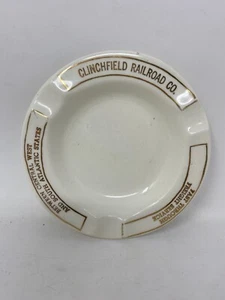 Vtg Clinchfield Railroad Company Freght Short Line 5 1/4" Ashtray 22 Karat Paint - Picture 1 of 8