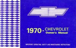 1970 Chevrolet Owners Manual Chevrolet Original-70 - Picture 1 of 1