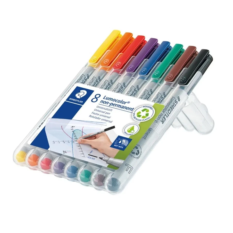 STAEDTLER® Lumocolor® non-permanent pen 316 Universalstift F, Box mit 8 Stiften - Bild 1 von 1