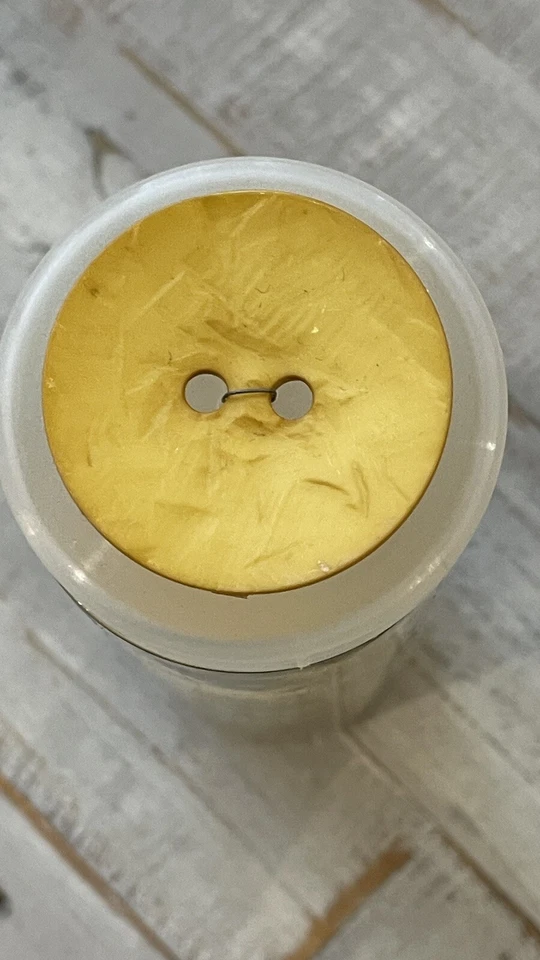 BUTTONS  FASHION--2 HOLE--40mm - GOLD - 6 PIECES Sewing , Crafting - Image 1 of 1