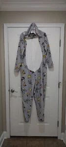 Looney Tunes One Piece Zip Bugs Bunny Pajamas Size XL - Picture 1 of 5
