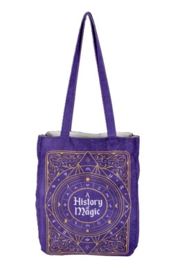 Beuteltasche Shopper Umhängetasche gut gelesen Buch Geschichte der Magie lila Tarot Spaß - Bild 1 von 4