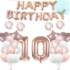 10th Birthday Balloon 10th Birthday Decorations Rose Gold 10 Balloons Happy 10th