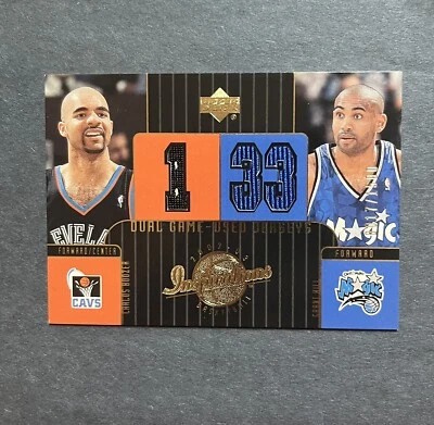 Camisetas Inspirations 2002 dobles usadas en juegos Grant Hill Carlos Boozer novato RC HOF Foto 1 de 2