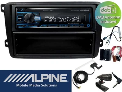 ALPINE UTE-204 USB Bluetooth Radio Digitalradio DAB+ Antenne inkl. für VW Touran - Bild 1 von 4