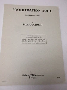 Saul Goodman Proliferation Suite for Percussion Sheet Music - Picture 1 of 5