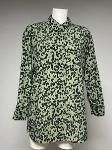 Ex Peacocks khakifarbenes Shirt mit Tierdruck Größe 10 12 - Bild 1 von 6
