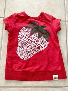 Harajuku Mini for Target Red Graphic Strawberry T-Shirt Size XS Girls 4/5 - Picture 1 of 10
